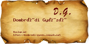 Dombrádi Győző névjegykártya