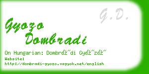 gyozo dombradi business card